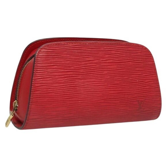 LOUIS VUITTON Epi Dauphine PM Pouch Castilian Red - Picture 1 of 15